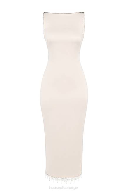 klær margiela ivory krystallisert midikjole House of CB J6RL348