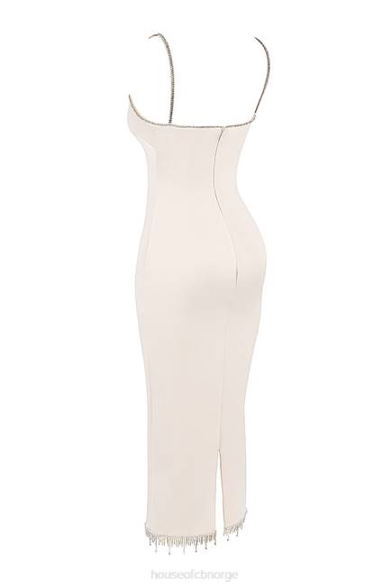 klær margiela ivory krystallisert midikjole House of CB J6RL348