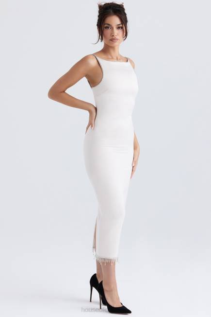 klær margiela ivory krystallisert midikjole House of CB J6RL348