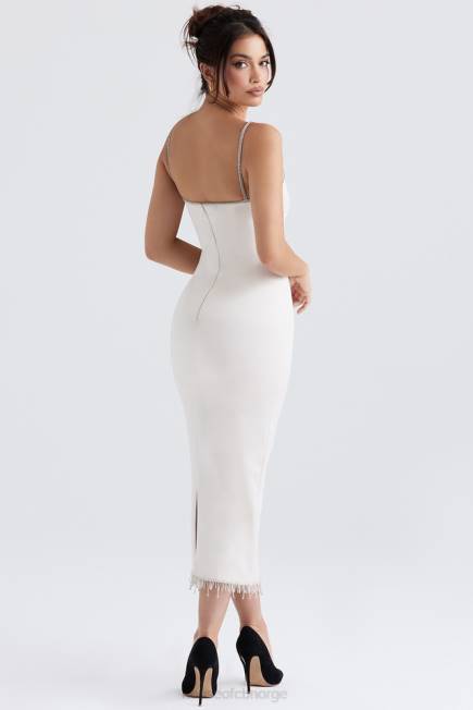 klær margiela ivory krystallisert midikjole House of CB J6RL348