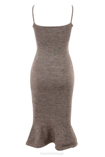 klær rani brown marl strikket midikjole House of CB J6RL520