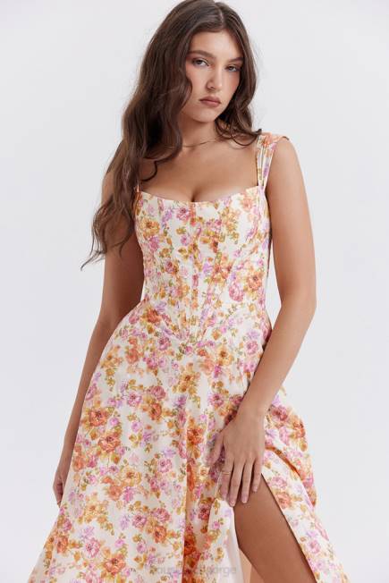 klær saira ivory floral midi sundress House of CB J6RL248