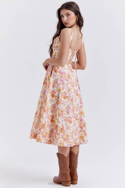 klær saira ivory floral midi sundress House of CB J6RL248