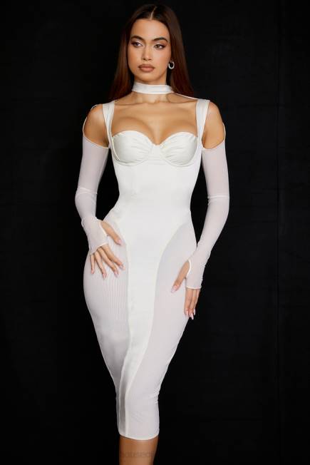 klær talika ivory korsett midikjole House of CB J6RL518