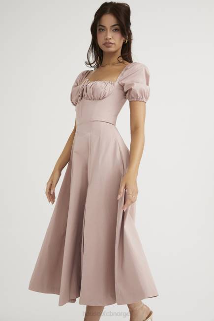 klær tallulah blush midikjole med puffermer House of CB J6RL486