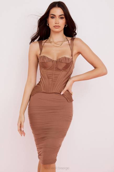 klær talya toffee korsett midikjole House of CB J6RL581