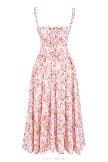 klær tatiana midi sundress med rosa print House of CB J6RL252