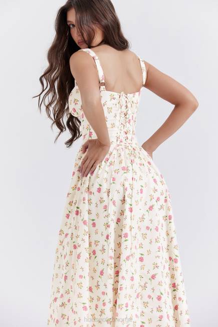 klær tatiana midi sundress med rosetrykk House of CB J6RL251