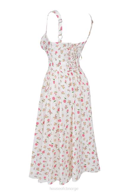 klær tatiana midi sundress med rosetrykk House of CB J6RL251