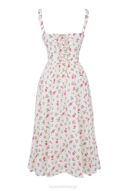 klær tatiana midi sundress med rosetrykk House of CB J6RL251