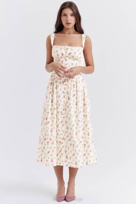 klær tatiana midi sundress med rosetrykk House of CB J6RL251