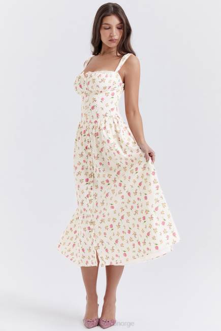 klær tatiana midi sundress med rosetrykk House of CB J6RL251