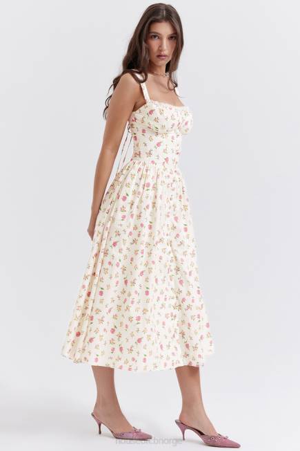 klær tatiana midi sundress med rosetrykk House of CB J6RL251