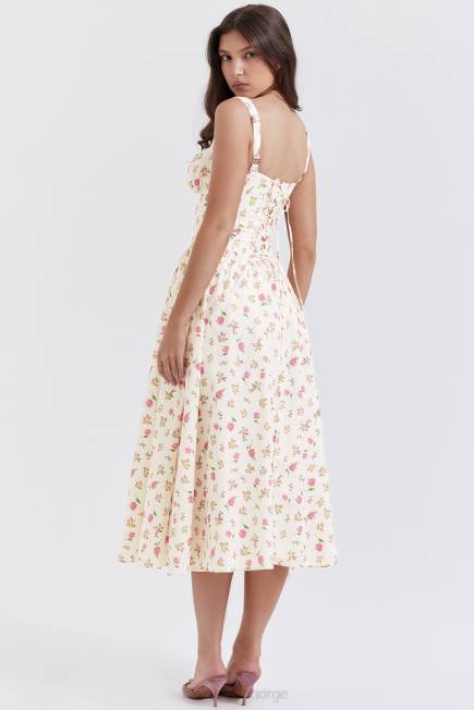 klær tatiana midi sundress med rosetrykk House of CB J6RL251