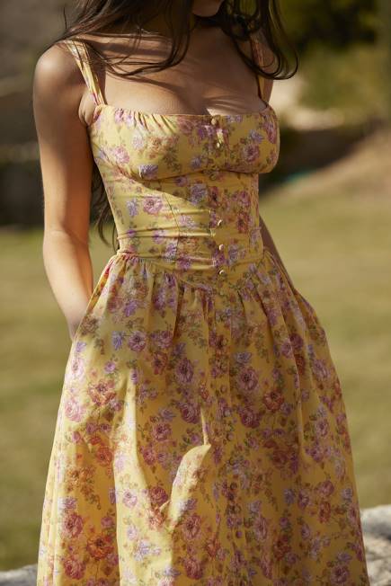 klær tatiana midi sundress med smørtrykk House of CB J6RL246