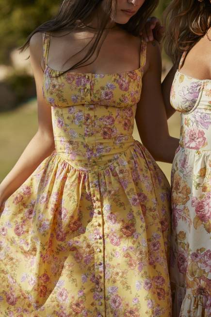 klær tatiana midi sundress med smørtrykk House of CB J6RL246