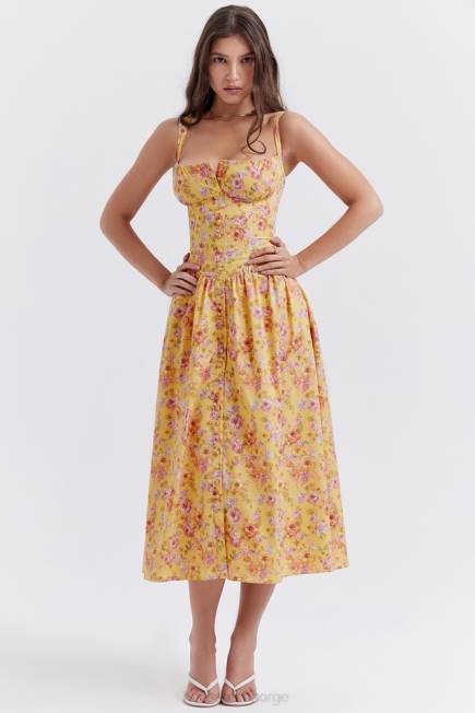 klær tatiana midi sundress med smørtrykk House of CB J6RL246