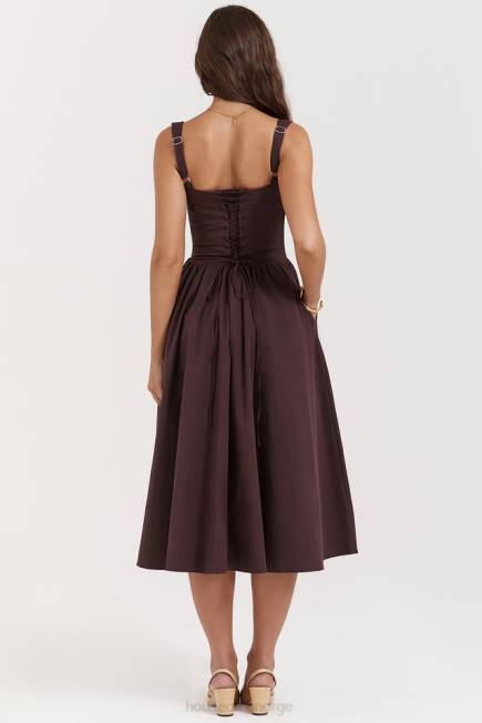 klær tatiana rik brun midi sundress House of CB J6RL172