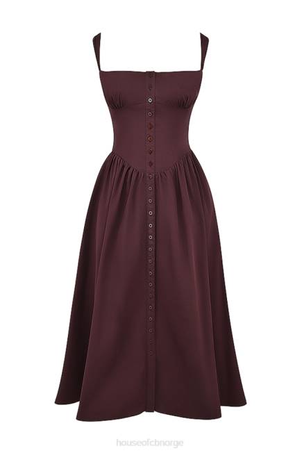 klær tatiana rik brun midi sundress House of CB J6RL172
