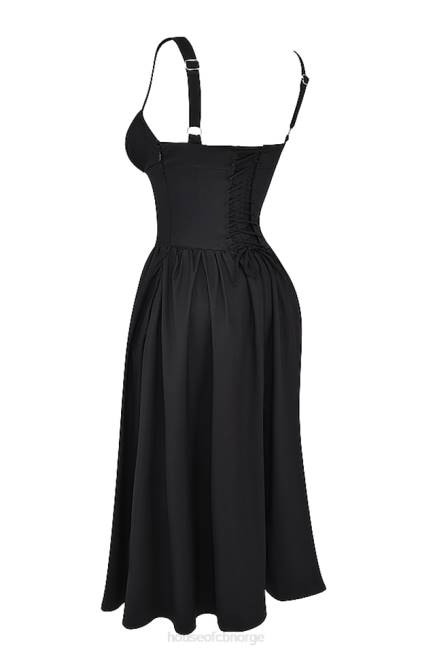 klær tatiana svart midi sundress House of CB J6RL253