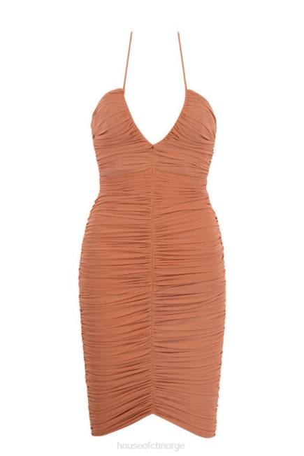 klær tiarra amber midikjole i ruched mesh House of CB J6RL607