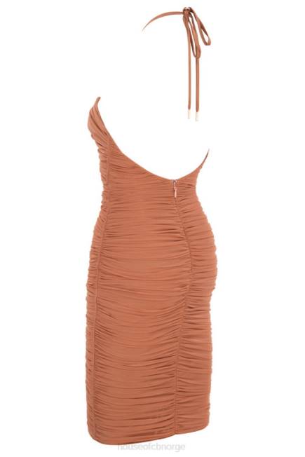 klær tiarra amber midikjole i ruched mesh House of CB J6RL607