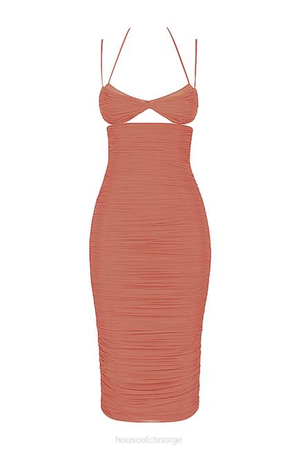 klær tibi rose cutout rynket midikjole House of CB J6RL504