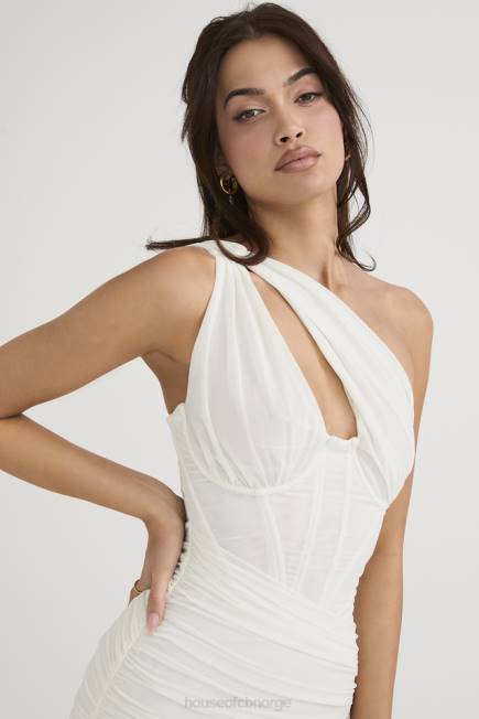 klær valentina elfenben asymmetrisk midikjole House of CB J6RL483