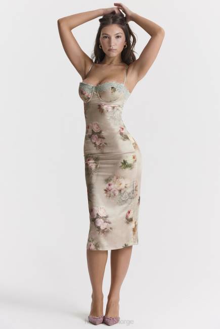klær venus vintage blomster midikjole House of CB J6RL278