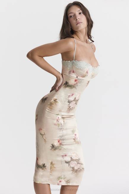 klær venus vintage blomster midikjole House of CB J6RL278