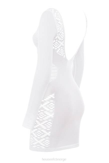 klær alana hvit stretch strikket minikjole House of CB J6RL574