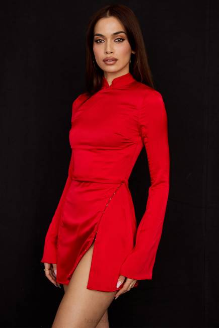 klær alyssa scarlet sateng mini kjole House of CB J6RL498