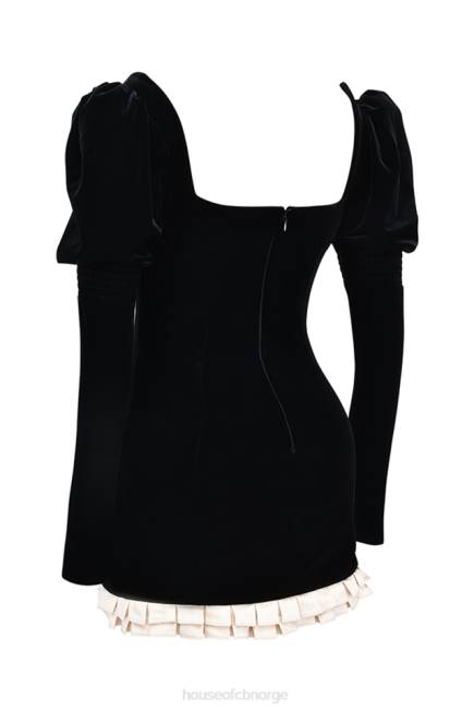 klær azaria svart & vintage krem ​​mini kjole House of CB J6RL132