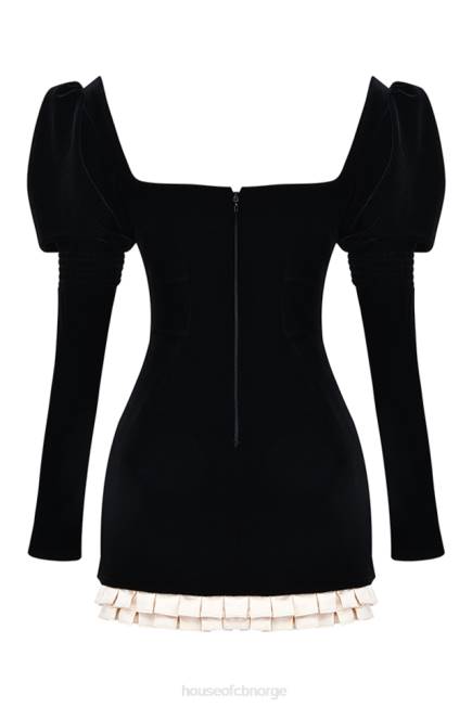 klær azaria svart & vintage krem ​​mini kjole House of CB J6RL132