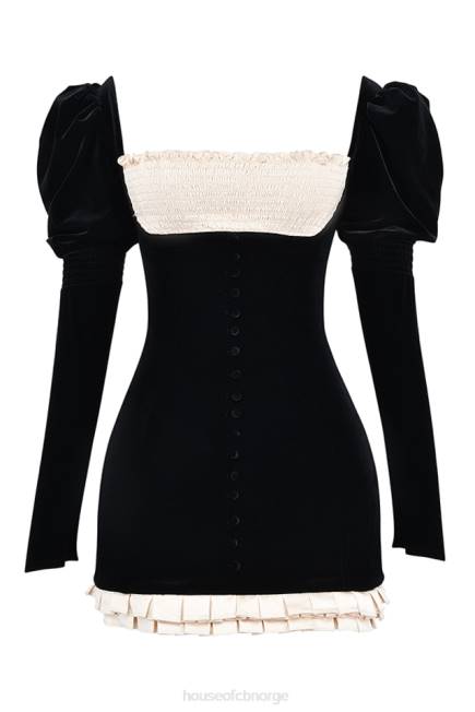 klær azaria svart & vintage krem ​​mini kjole House of CB J6RL132