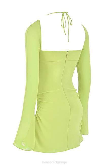 klær baby lime chiffon grime mini kjole House of CB J6RL413