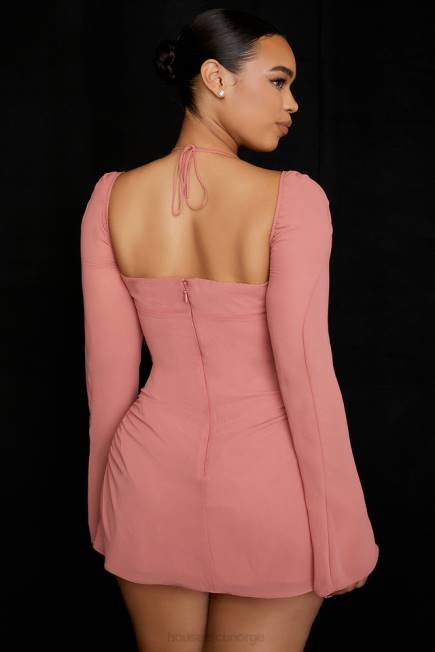 klær baby rosa chiffon utskjæring grime mini kjole House of CB J6RL524
