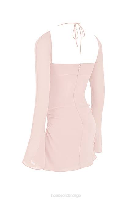 klær baby rosa kvarts chiffon utskjæring grime mini kjole House of CB J6RL400