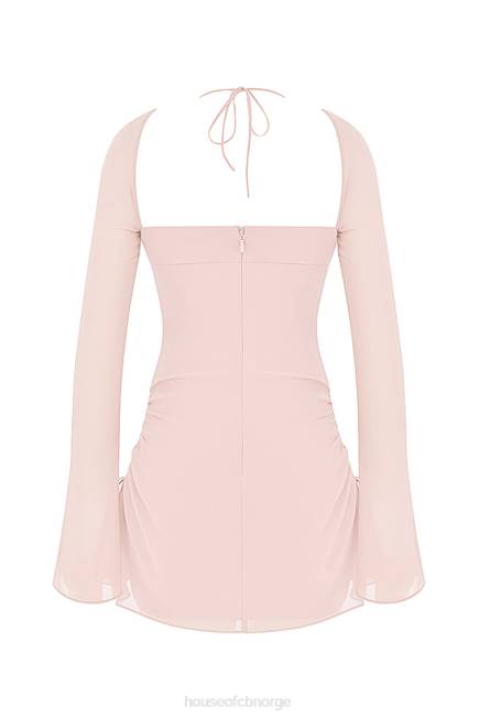 klær baby rosa kvarts chiffon utskjæring grime mini kjole House of CB J6RL400
