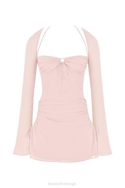 klær baby rosa kvarts chiffon utskjæring grime mini kjole House of CB J6RL400