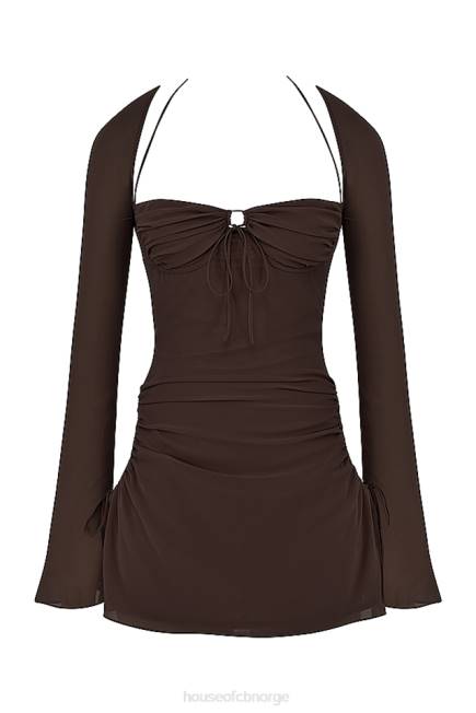 klær baby sjokolade chiffon cutout grime mini kjole House of CB J6RL506