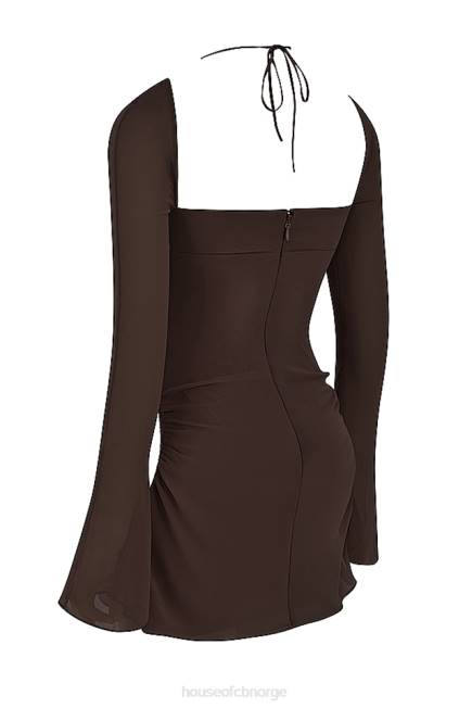 klær baby sjokolade chiffon cutout grime mini kjole House of CB J6RL506