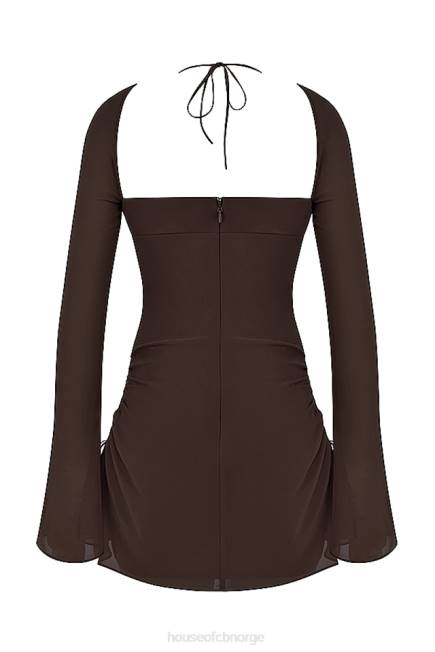 klær baby sjokolade chiffon cutout grime mini kjole House of CB J6RL506