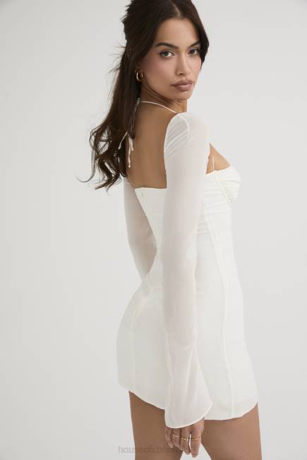 klær babydoll ivory chiffon grime mini kjole House of CB J6RL482