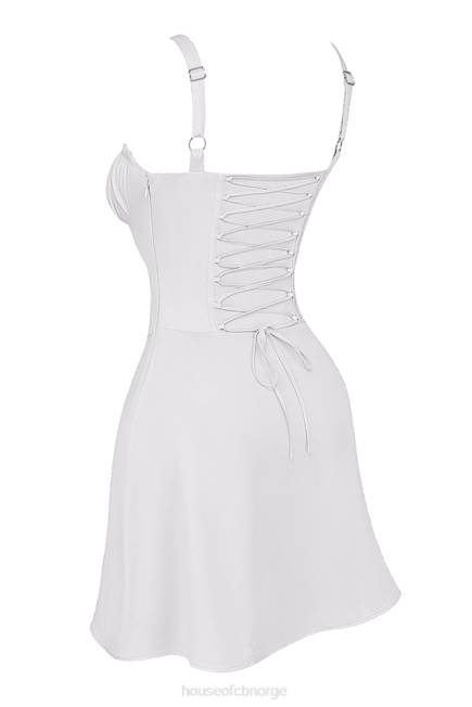 klær carlotta hvit korsett mini kjole House of CB J6RL270