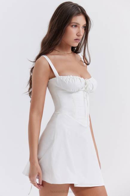 klær carlotta hvit korsett mini kjole House of CB J6RL270
