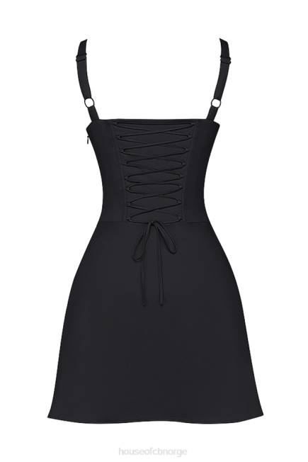 klær carlotta svart korsett mini kjole House of CB J6RL269