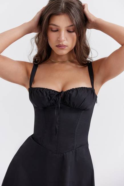 klær carlotta svart korsett mini kjole House of CB J6RL269