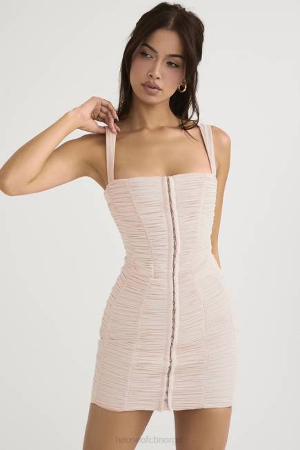 klær cate crystal minikjole i ruched mesh House of CB J6RL476