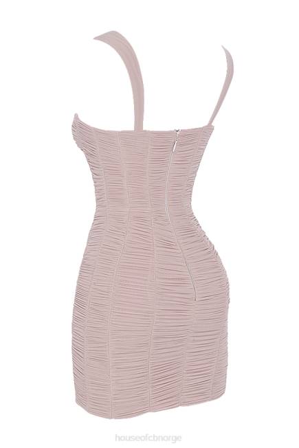 klær cate crystal minikjole i ruched mesh House of CB J6RL476